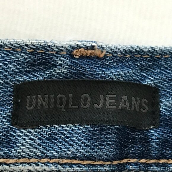 Uniqlo Relaxed Tapered Jeans Men 26x24 Blue Kaihara Fabric Stretch Preppy 18162 - Picture 3 of 14